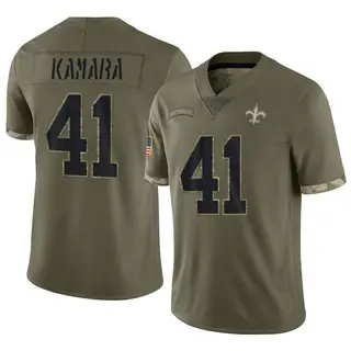 New Orleans Saints Men's Alvin Kamara Limited 2022 Salute To Service Jersey - Olive