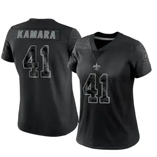 New Orleans Saints Women's Alvin Kamara Limited Reflective Jersey - Black