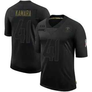 New Orleans Saints Youth Alvin Kamara Limited 2020 Salute To Service Jersey - Black