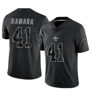 New Orleans Saints Youth Alvin Kamara Limited Reflective Jersey - Black